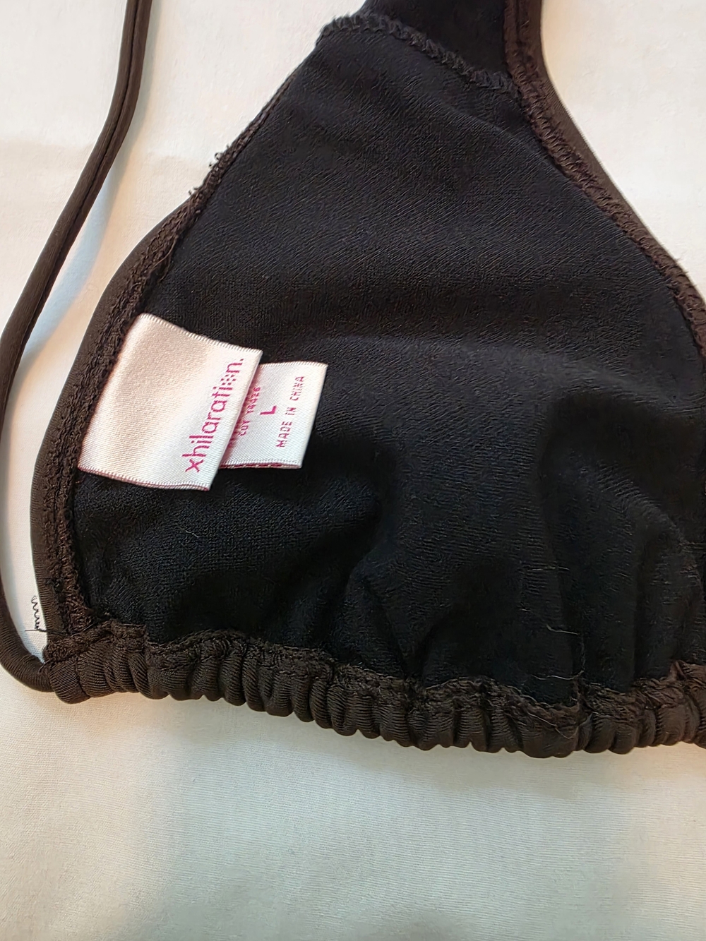 Women’s Chocolate Brown Embroidered Triangle Bikini Set - Picture 4 of 5